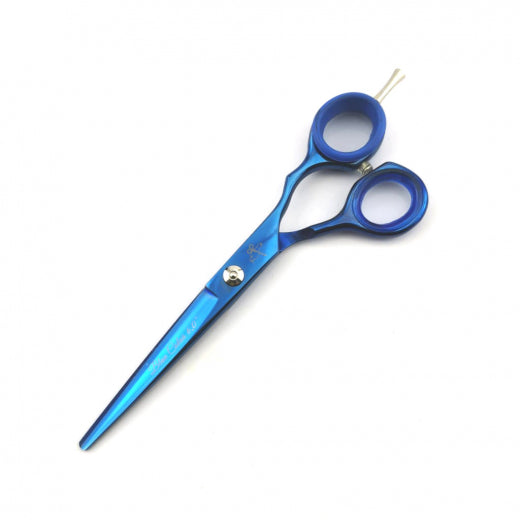 Hundeschere blue Color - 6 Zoll (ca. 15 cm) - 56 Gramm - mit goßem Daumen - Fingerring