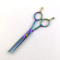 Modellierschere Raven Blue - Titanisierte einseitig gezahnte Hundeschere - 5,5 Zoll (ca. 14 cm) 28 Zähne