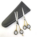 6,5 Zoll (ca. 16,5 cm) Modellierschere mit 42 Zähnen und 6,5 Zoll Tierhaarschere inkl. Etui - Raven Starter Scheren Set