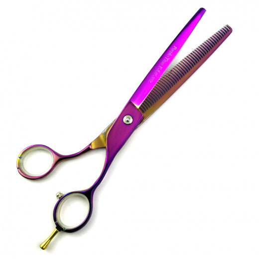 Modellierschere Ergo Titan E8.0 - 8 Zoll (ca. 20 cm) mit 50 Zähnen - Purple Titan