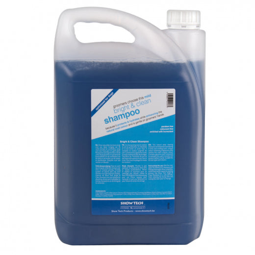 Show Tech Bright & Clean Shampoo - weißes Hundefell - Tiefenreinigung - Glanz und frische mit Farbaufheller - 5:1