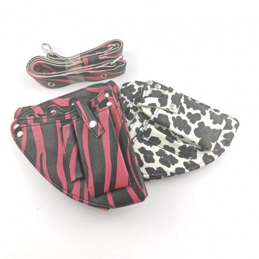 Scherentasche mit Gurt in zwei Farben - Kunstleder