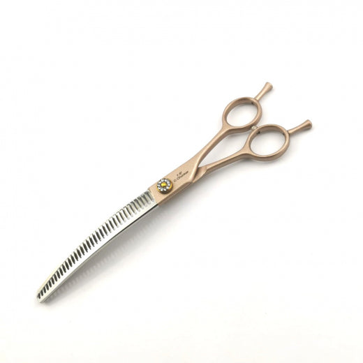 Modellierschere stark gebogen 6,5 Zoll (ca. 16,5 cm)-  dr Raven (Teflonbeschichtete Griffe)