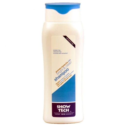 Show Tech Bright & Clean Shampoo - weißes Hundefell - Tiefenreinigung - Glanz und frische mit Farbaufheller - 5:1