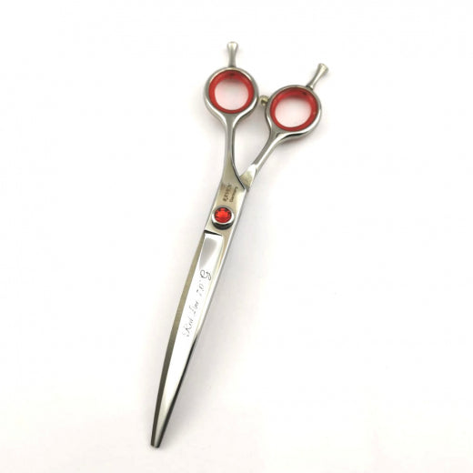 Stark gebogene Hundeschere - RAVEN Red Line - 7 Zoll (ca. 18 cm)