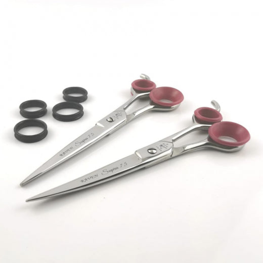Tierschere Raven Supra - Robuste Hundeschere mit Fingerringe - 7,5 Zoll (ca. 19 cm)
