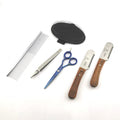 Trimmset 6 teilig mit 2 original Rabenschlag Trimmmesser - stumpf - grob und fein plus 5,5 Zoll Pfotenschere