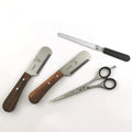 Trimmset 4 teilig mit 2 original Rabenschlag Trimmmesser - Nagelfeile und 6 Zoll Tierschere