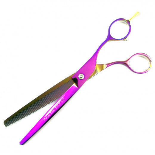 Modellierschere Ergo Titan E8.0 - 8 Zoll (ca. 20 cm) mit 50 Zähnen - Purple Titan
