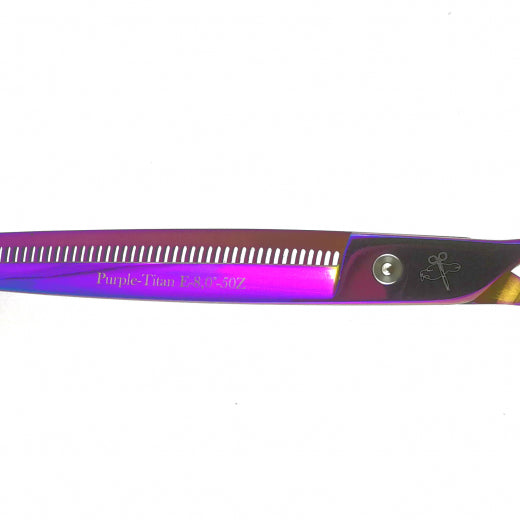 Modellierschere Titan E8.0 - 8 Zoll (ca. 20cm) mit 50 Zähnen - Purple Titan