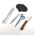 Trimmset 5 teilig mit original Rabenschlag Trimmmesser - stumpf plus 6 Zoll Hunde Haarschere